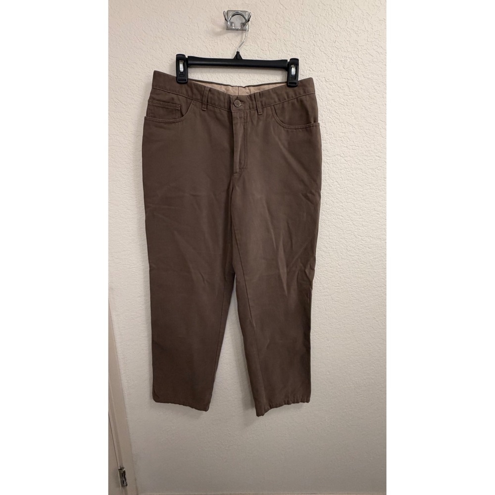 Brioni Marmolada Mens Brown Twill 5 Pocket Pants Made in Italy 32x30
